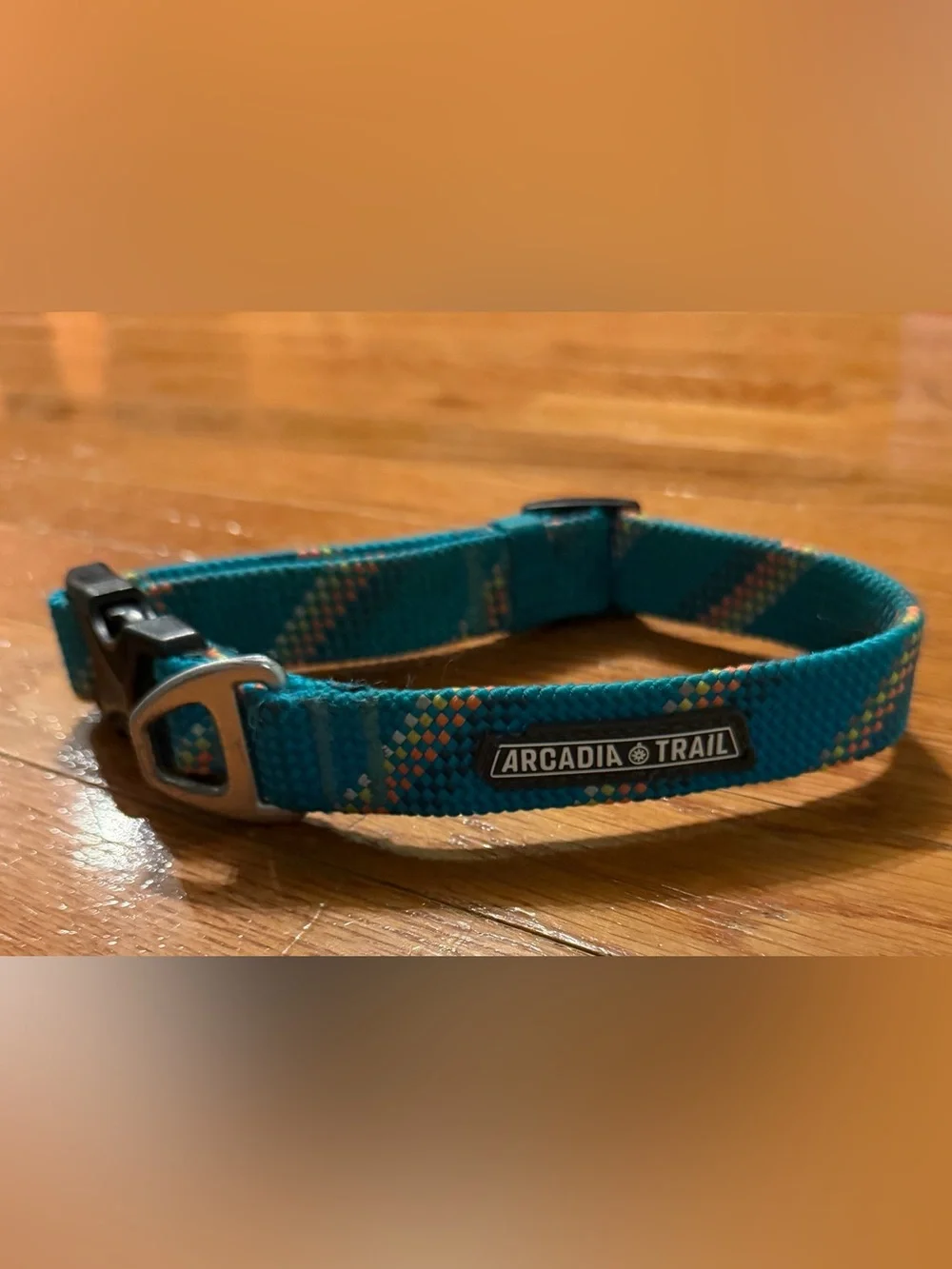 Teal Blue Arcadia Trail Dog Collar - Medium (Like New)